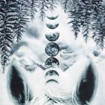 Listen Softly | Original Painting - Equestrian Art with Forest and Moon Phases