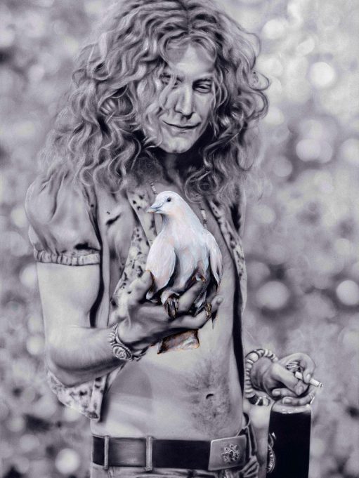 painting of robert plant from led zeppelin